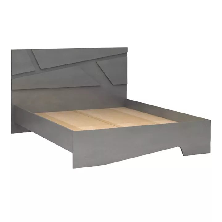 Κρεβάτι Efes Megapap χρώμα γκρι σκυροδέματος 160x200εκ.