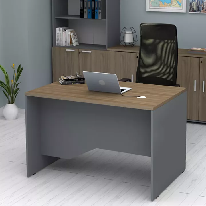 Γραφείο επαγγελματικό Venturo Megapap χρώμα ανθρακί - καρυδί 120x80x75εκ.