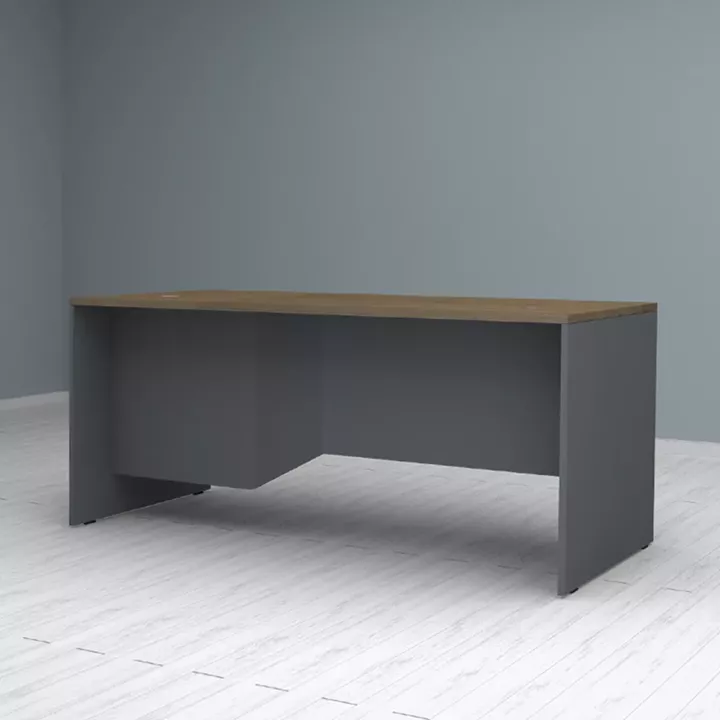 Γραφείο επαγγελματικό Venturo Megapap χρώμα ανθρακί - καρυδί 180x80x75εκ.