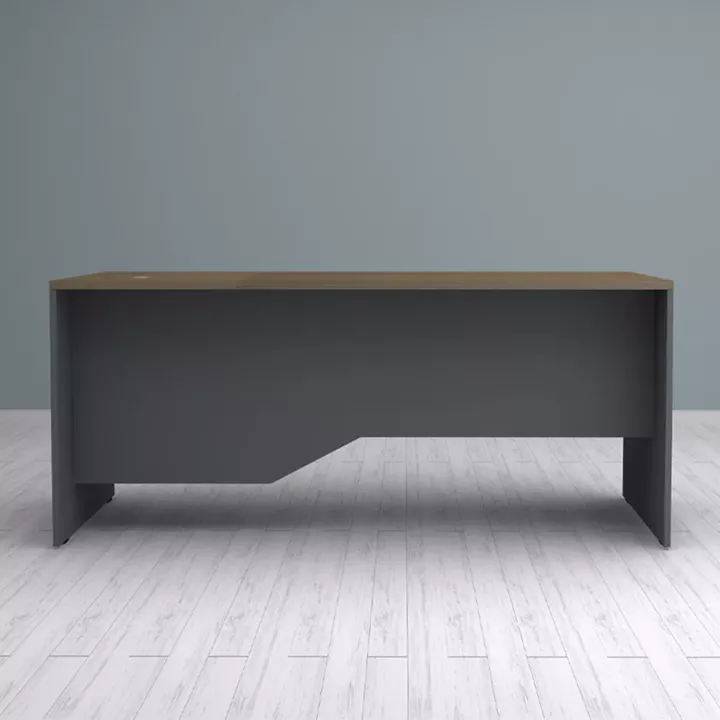 Γραφείο επαγγελματικό Venturo Megapap χρώμα ανθρακί - καρυδί 180x80x75εκ.