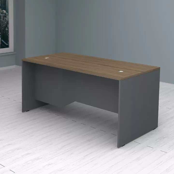 Γραφείο επαγγελματικό Venturo Megapap χρώμα ανθρακί - καρυδί 180x80x75εκ.