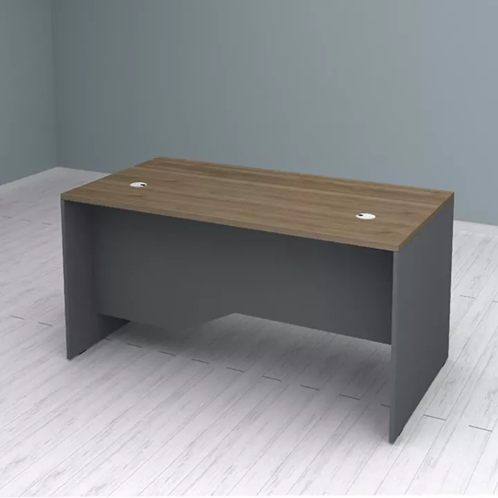 Γραφείο επαγγελματικό Venturo Megapap χρώμα ανθρακί - καρυδί 150x80x75εκ.