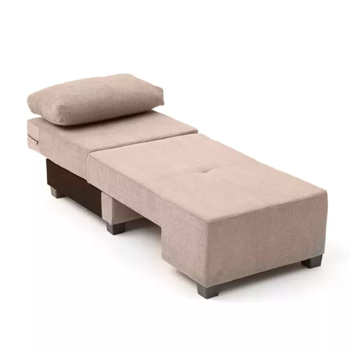 Πολυθρόνα - κρεβάτι Perenna Megapap υφασμάτινη χρώμα μπεζ 116x93x83εκ.