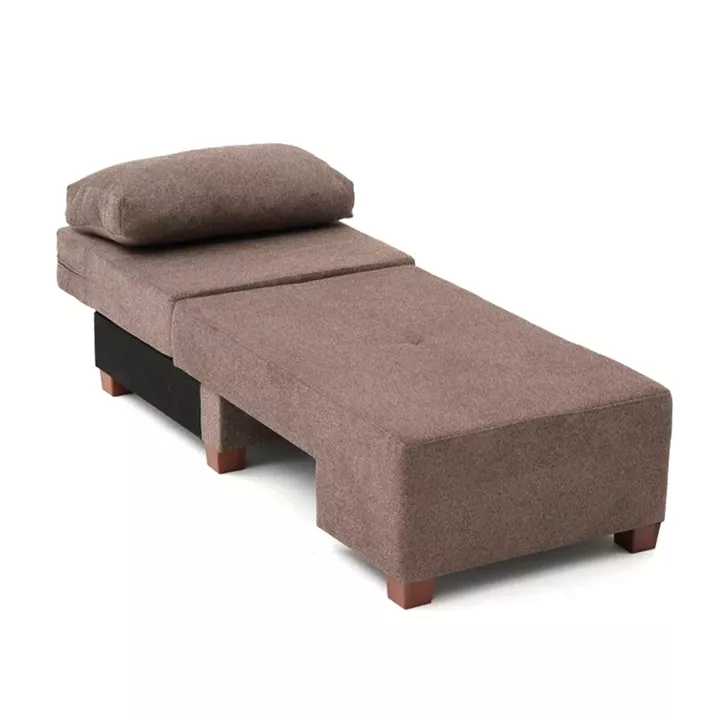 Πολυθρόνα - κρεβάτι Perenna Megapap υφασμάτινη χρώμα καφέ 116x93x83εκ.