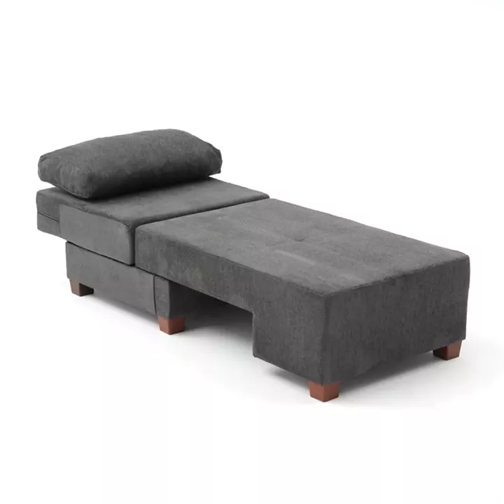 Πολυθρόνα - κρεβάτι Perenna Megapap υφασμάτινη χρώμα ανθρακί 116x93x83εκ.