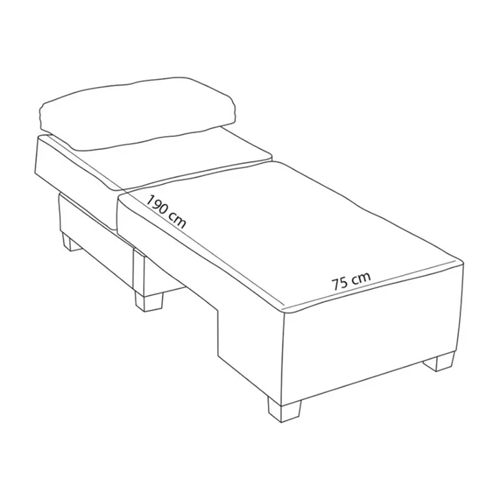 Πολυθρόνα - κρεβάτι Perenna Megapap υφασμάτινη χρώμα γκρι 116x93x83εκ.