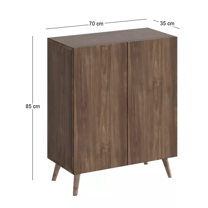 Παπουτσοθήκη Luce Megapap χρώμα καρυδί 70x35x85εκ.