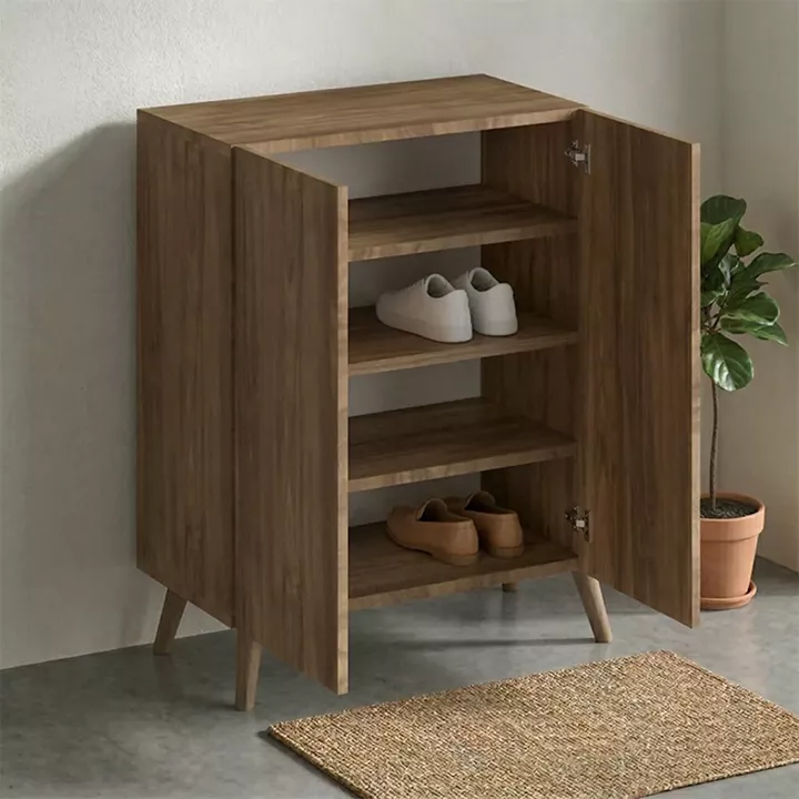 Παπουτσοθήκη Luce Megapap χρώμα καρυδί 70x35x85εκ.