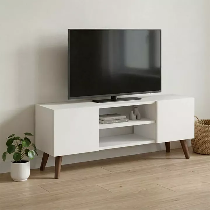 Έπιπλο τηλεόρασης Etna Megapap χρώμα λευκό 120x30x45εκ.