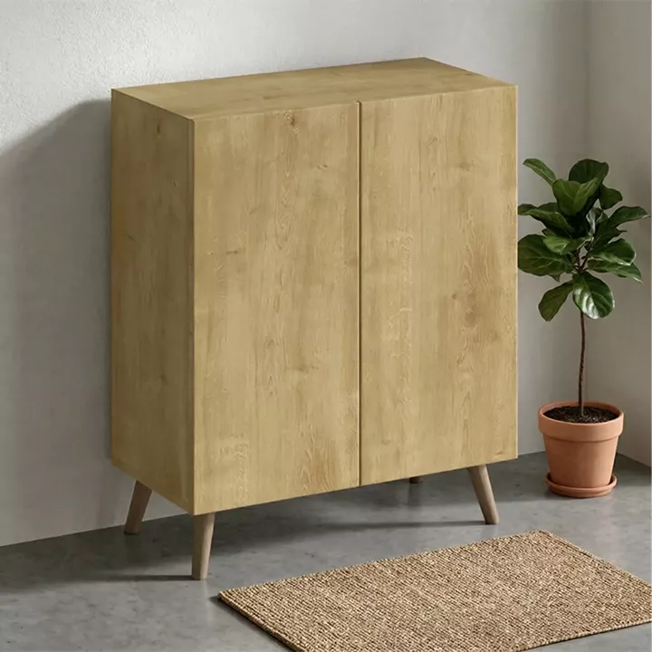 Παπουτσοθήκη Luce Megapap χρώμα sapphire oak 70x35x85εκ.