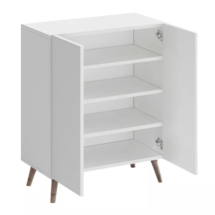 Παπουτσοθήκη Luce Megapap χρώμα λευκό 70x35x85εκ.