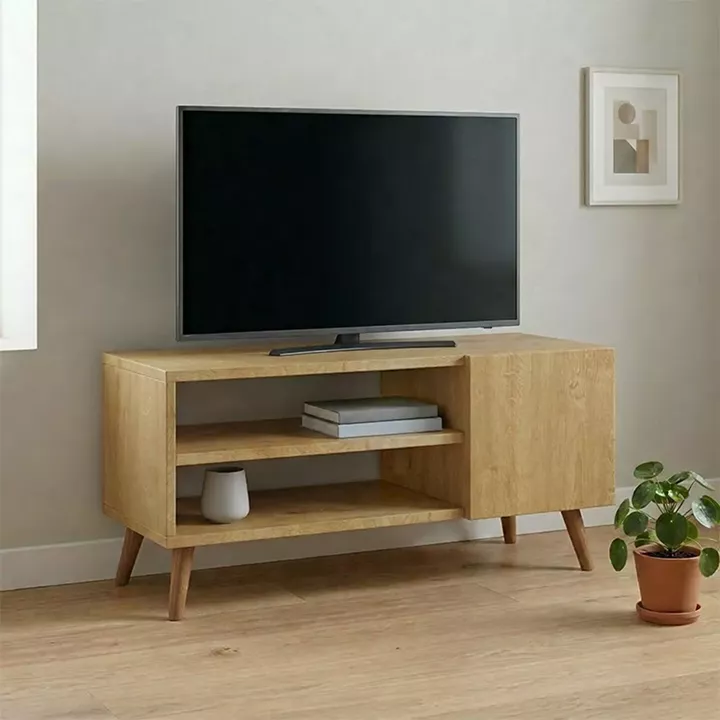 Έπιπλο τηλεόρασης Parma Megapap χρώμα sapphire oak 90x30x40εκ.