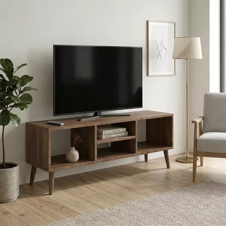 Έπιπλο τηλεόρασης Loren Megapap χρώμα καρυδί 120x30x40εκ.