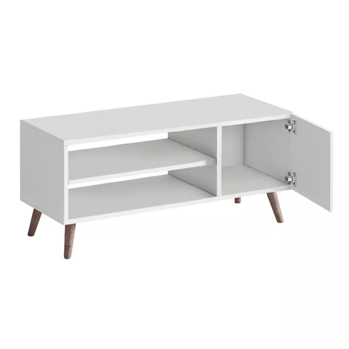 Έπιπλο τηλεόρασης Parma Megapap χρώμα λευκό 90x30x40εκ.