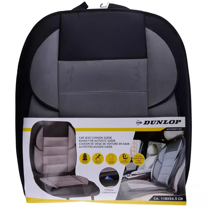 Μαξιλάρι Καθίσματος Αυτοκινήτου PVC/Σουέτ Γκρι 118x54.5cm