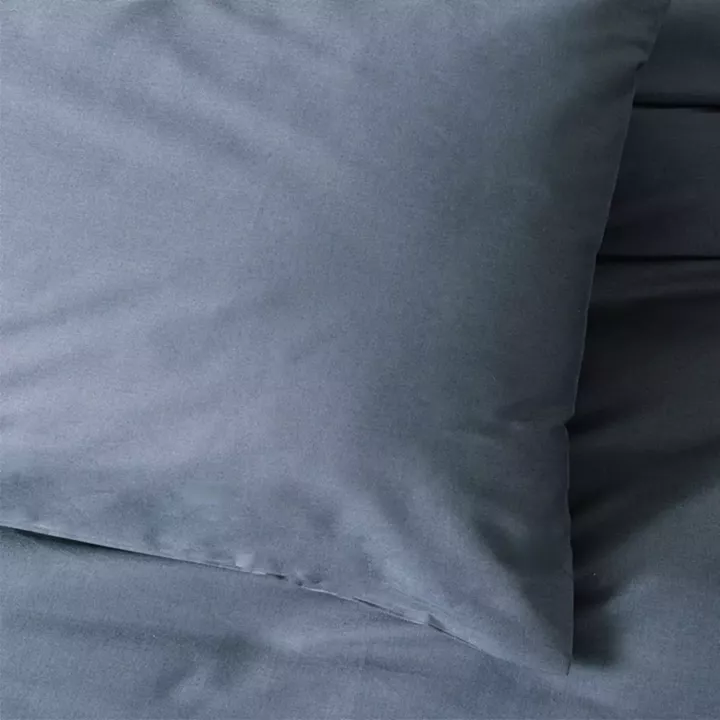 Σετ παπλωματοθήκη Plain Cotton Box 4 τμχ Διπλή (200x220) χρώμα ανθρακί