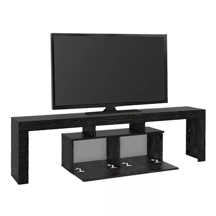 Έπιπλο τηλεόρασης Woodra Megapap χρώμα sencron black 180x31,3x50,2εκ.