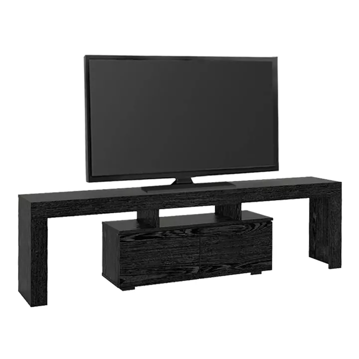 Έπιπλο τηλεόρασης Woodra Megapap χρώμα sencron black 180x31,3x50,2εκ.