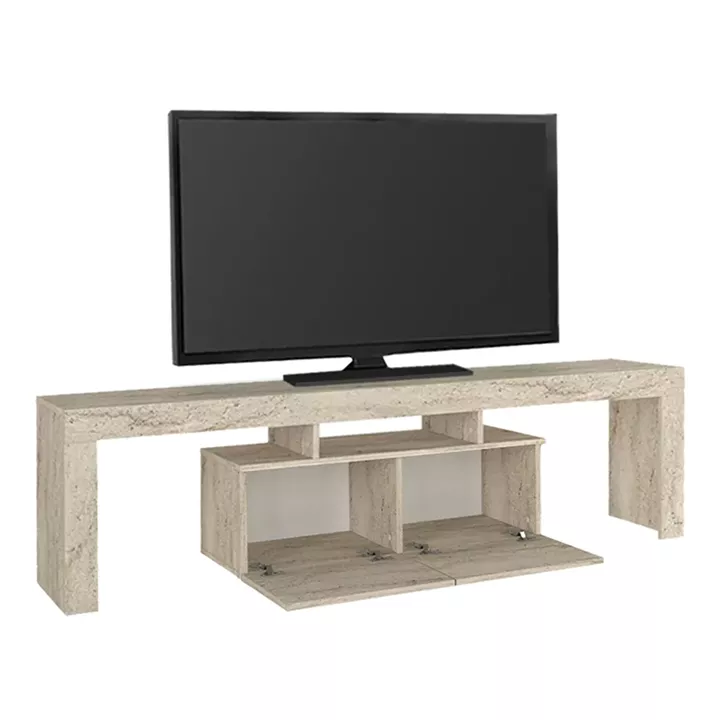 Έπιπλο τηλεόρασης Woodra Megapap χρώμα travertine 180x31,3x50,2εκ.