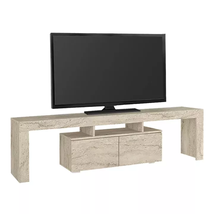 Έπιπλο τηλεόρασης Woodra Megapap χρώμα travertine 180x31,3x50,2εκ.