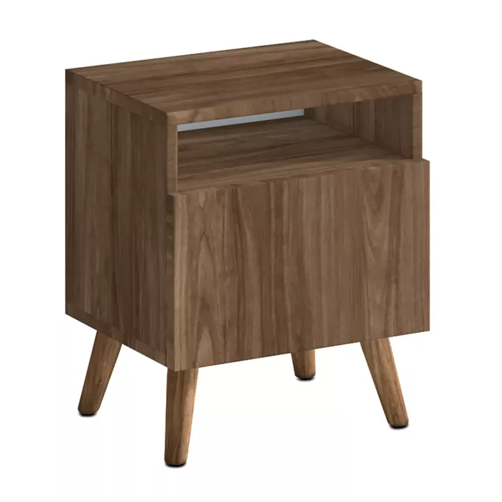 Κομοδίνο Sole Megapap χρώμα καρυδί 40x30x47,6εκ.