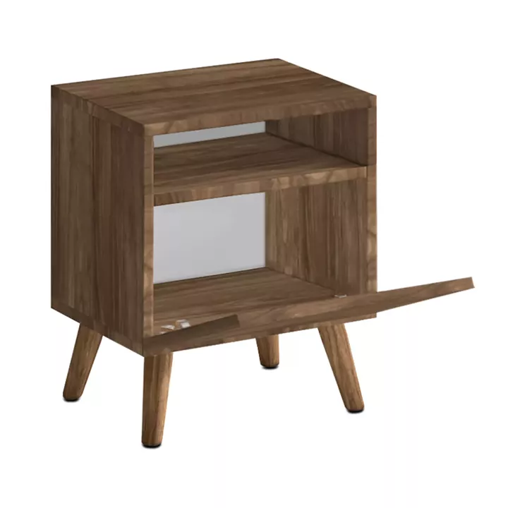 Κομοδίνο Sole Megapap χρώμα καρυδί 40x30x47,6εκ.