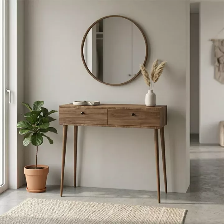 Κονσόλα Alis Megapap χρώμα καρυδί 110x29x88εκ.