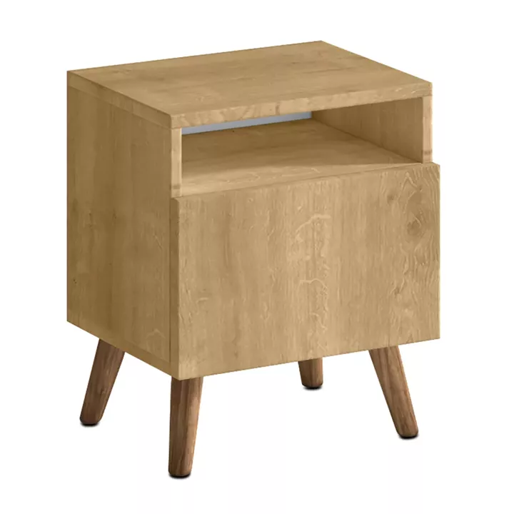 Κομοδίνο Sole Megapap χρώμα sapphire oak 40x30x47,6εκ.