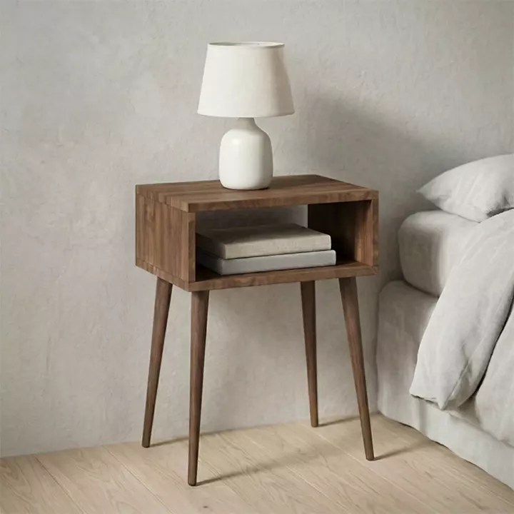 Κομοδίνο Gola Megapap χρώμα καρυδί 45x30x58εκ.