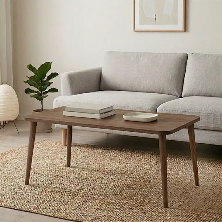 Τραπεζάκι σαλονιού Plane Megapap χρώμα καρυδί 90x55x41εκ.