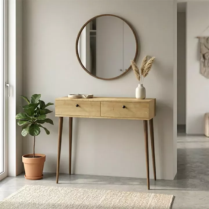 Κονσόλα Alis Megapap χρώμα sapphire oak 110x29x88εκ.