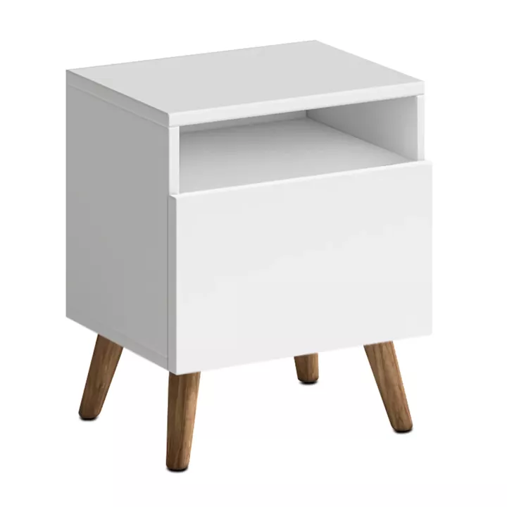 Κομοδίνο Sole Megapap χρώμα λευκό 40x30x47,6εκ.