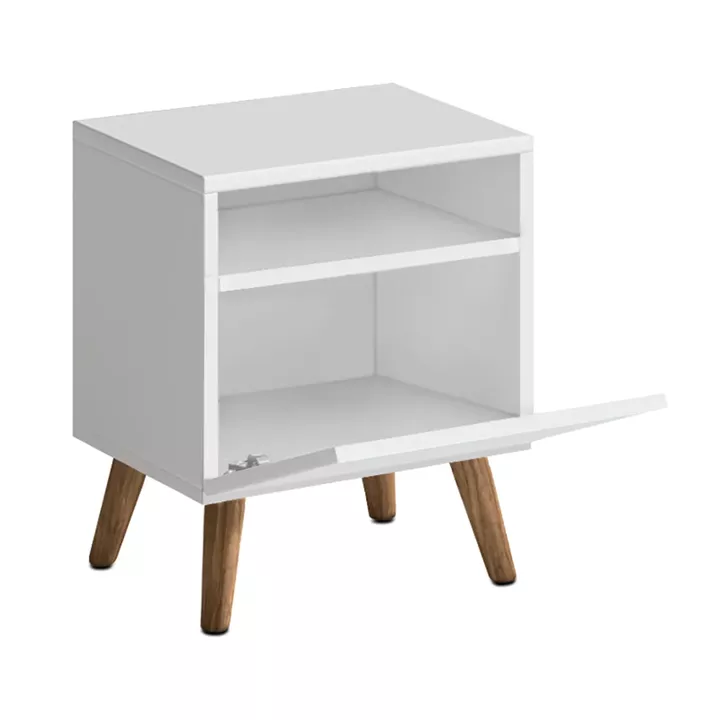 Κομοδίνο Sole Megapap χρώμα λευκό 40x30x47,6εκ.