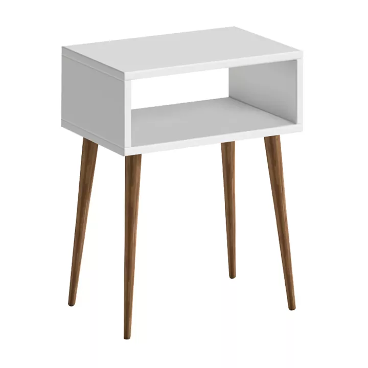 Κομοδίνο Gola Megapap χρώμα λευκό 45x30x58εκ.