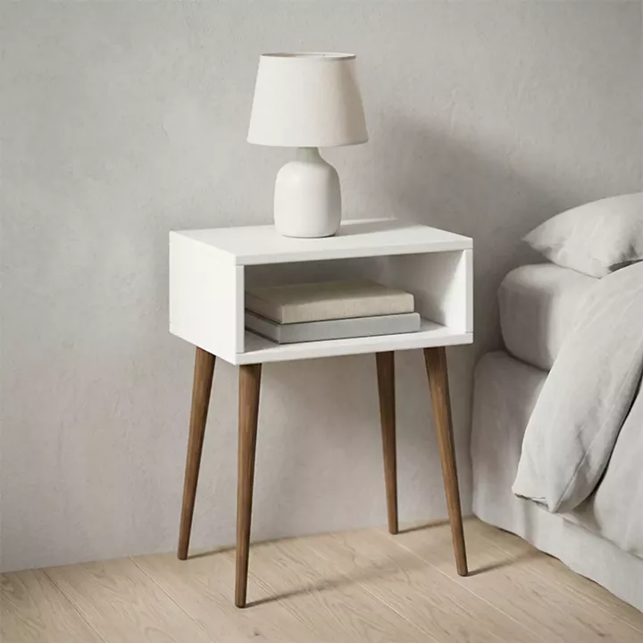 Κομοδίνο Gola Megapap χρώμα λευκό 45x30x58εκ.