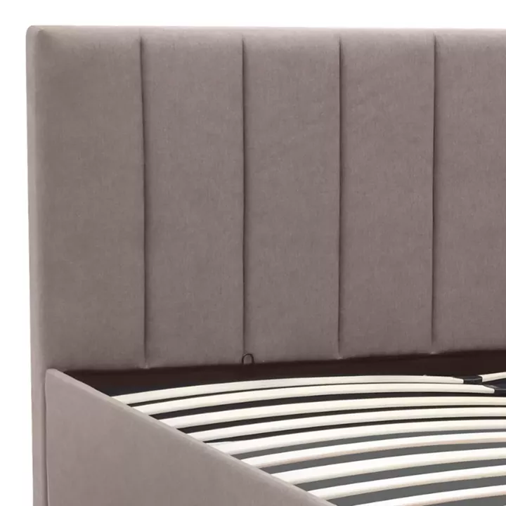 Κρεβάτι Renata Megapap υφασμάτινο με αποθηκευτικό χώρο χρώμα μπεζ 150x200εκ.