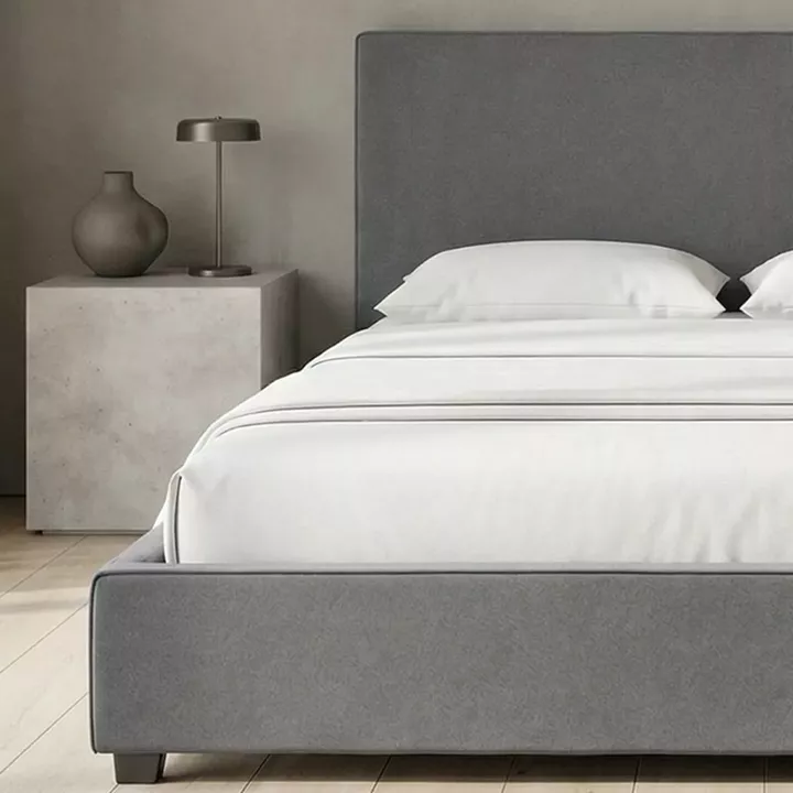 Κρεβάτι Verona Megapap υφασμάτινο με αποθηκευτικό χώρο χρώμα ανθρακί 160x200εκ.