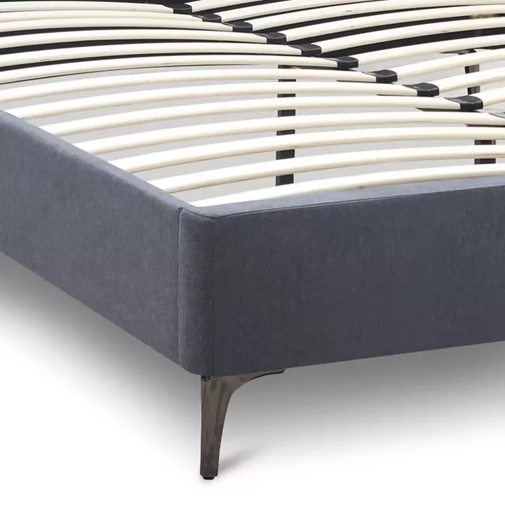 Κρεβάτι Marvel Megapap υφασμάτινο χρώμα ανθρακί 160x200εκ.