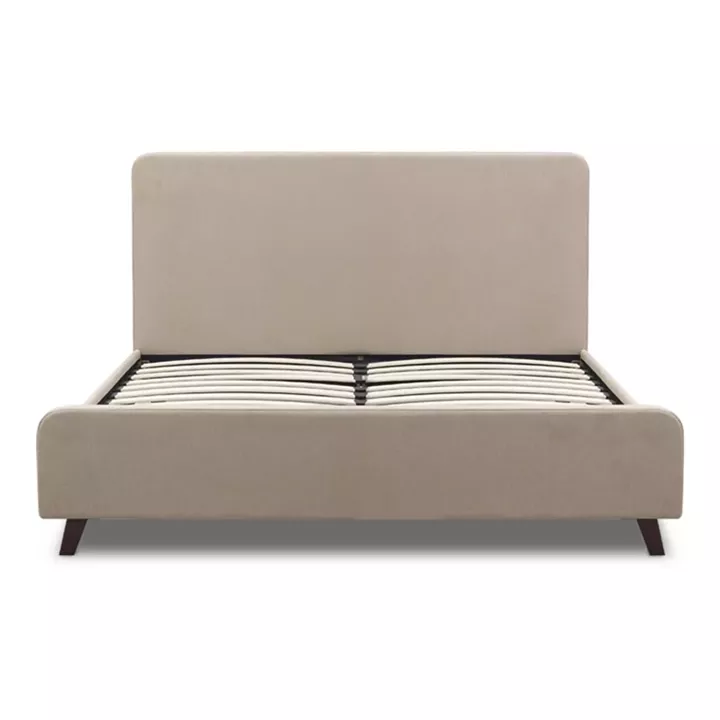 Κρεβάτι Ovelia Megapap υφασμάτινο χρώμα μπεζ 150x200εκ.