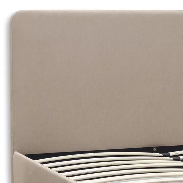 Κρεβάτι Ovelia Megapap υφασμάτινο χρώμα μπεζ 160x200εκ.