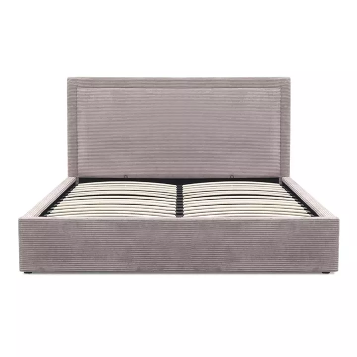 Κρεβάτι Velar Megapap υφασμάτινο με αποθηκευτικό χώρο χρώμα μόκα 160x200εκ.