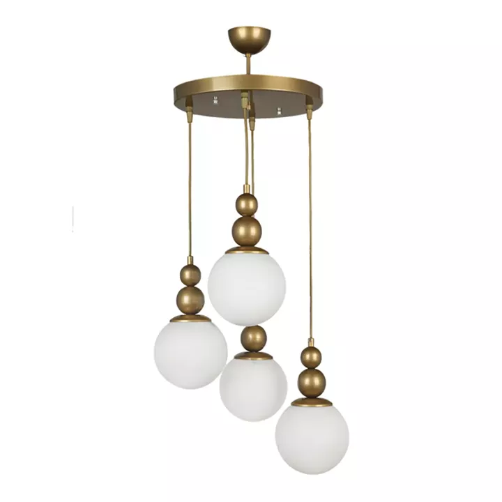 Φωτιστικό οροφής Latona Megapap E27 μεταλλικό τετράφωτο χρώμα χρυσό 30x30x90εκ.