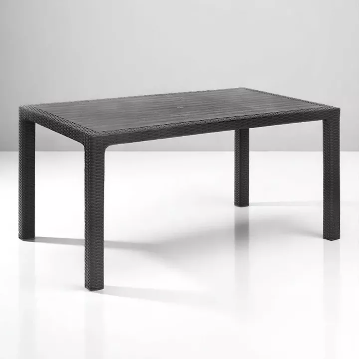 Τραπέζι πολυπροπυλενίου Kalan Megapap χρώμα ανθρακί 150x90x75εκ.