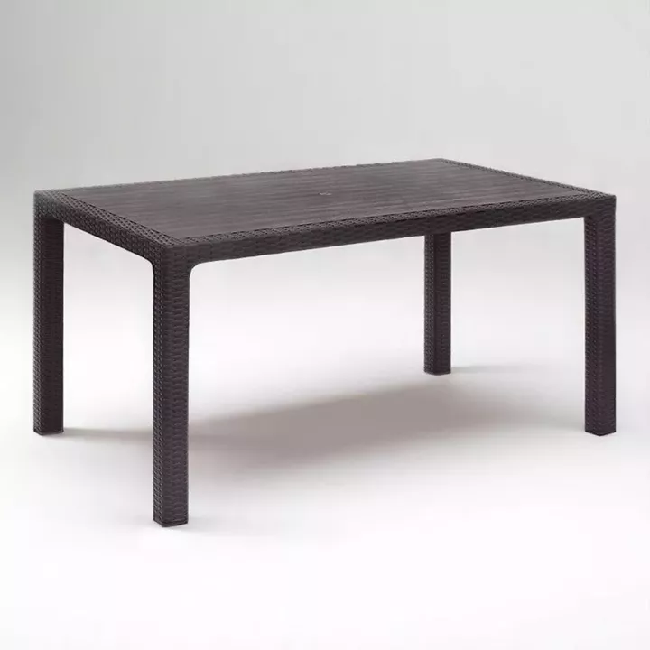 Τραπέζι πολυπροπυλενίου Kalan Megapap χρώμα καφέ 150x90x75εκ.