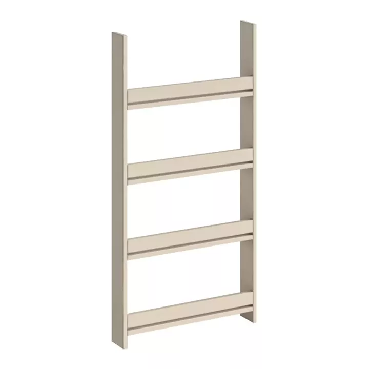 Επιτοίχια βιβλιοθήκη - ραφιέρα Montessori Megapap χρώμα κρεμ 60x10x120εκ.