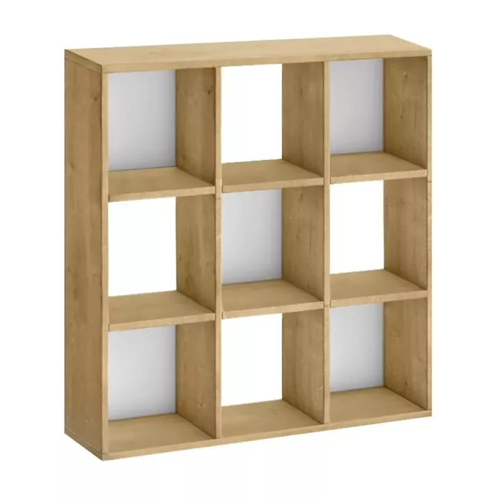 Βιβλιοθήκη Cube Megapap χρώμα sapphire oak 90x30x90εκ.