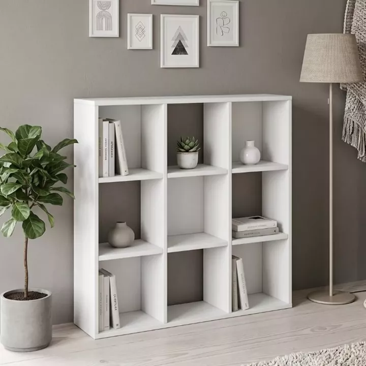 Βιβλιοθήκη Cube Megapap χρώμα λευκό 90x30x90εκ.