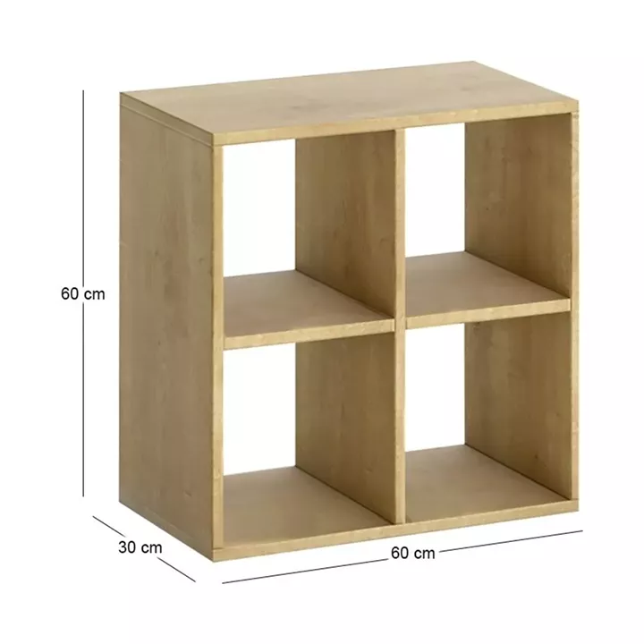 Βιβλιοθήκη Cube Megapap χρώμα sapphire oak 60x30x60εκ.