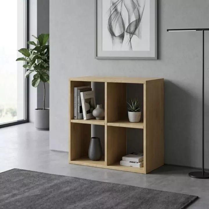 Βιβλιοθήκη Cube Megapap χρώμα sapphire oak 60x30x60εκ.