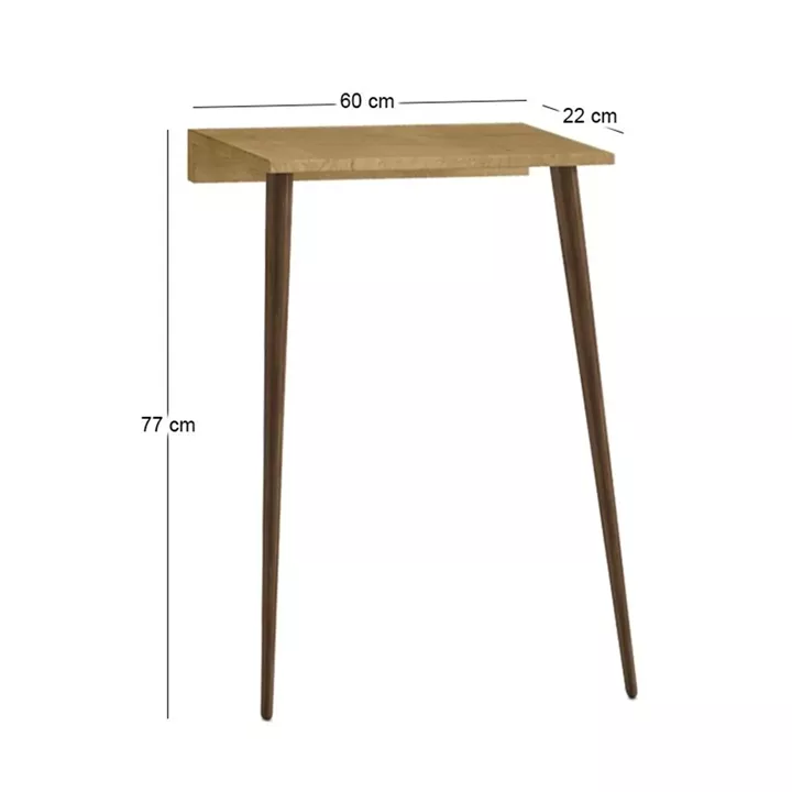 Κονσόλα επιτοίχια Moca Megapap χρώμα sapphire oak 60x22x77εκ.